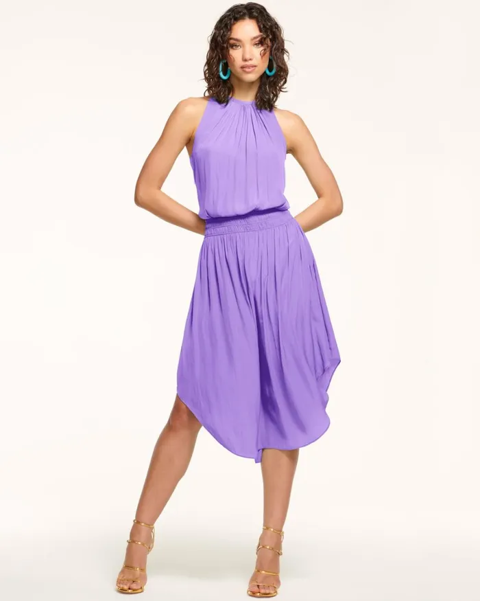 Women Audrey Smocked Midi Dress Cabernet Ramy Brook Dresses Women Audrey Smocked Midi Dress Cabernet Ramy Brook Dresses