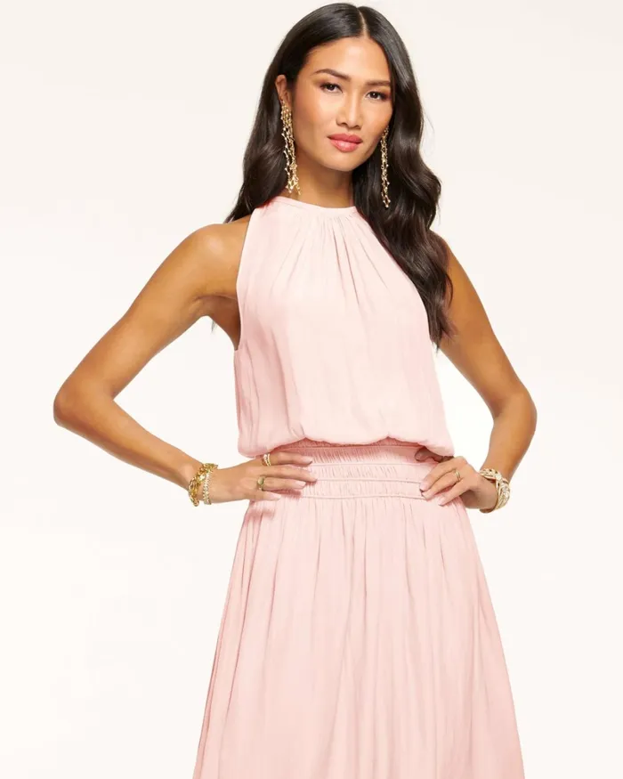 Women Audrey Smocked Midi Dress Cabernet Ramy Brook Dresses Women Audrey Smocked Midi Dress Cabernet Ramy Brook Dresses