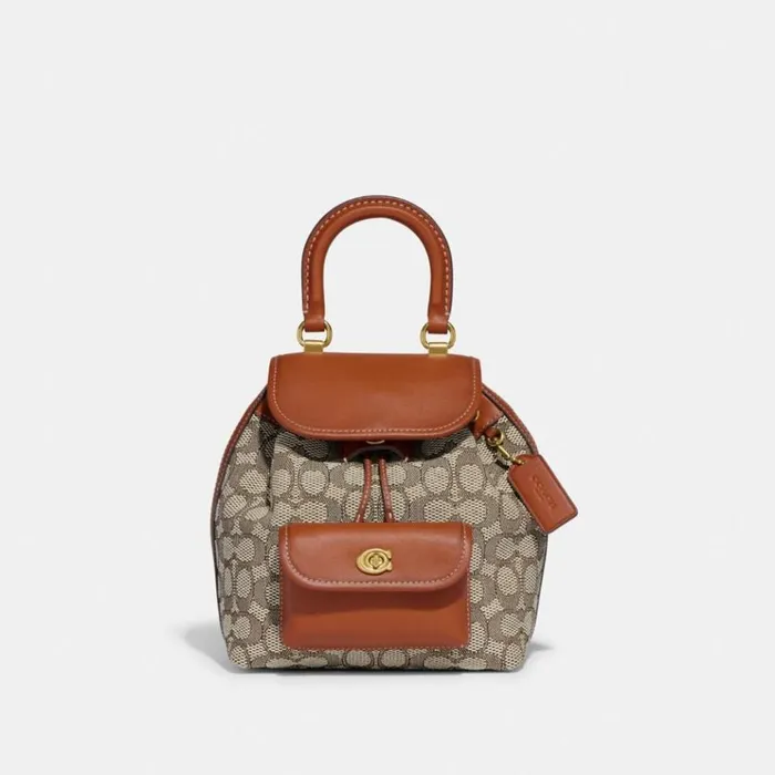 Women Backpacks Coach Riya Backpack 21 In Signature Textile Jacquard Brasscocoa Burnished Amb Women Backpacks Coach Riya Backpack 21 In Signature Textile Jacquard Brasscocoa Burnished Amb