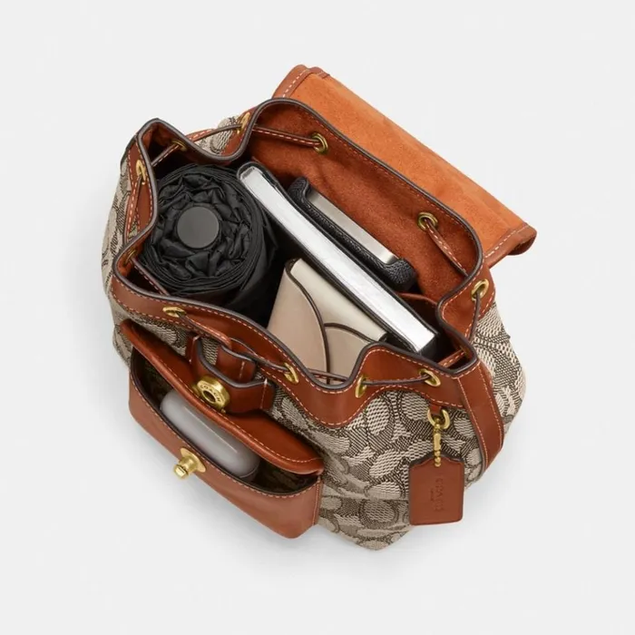 Women Backpacks Coach Riya Backpack 21 In Signature Textile Jacquard Brasscocoa Burnished Amb Women Backpacks Coach Riya Backpack 21 In Signature Textile Jacquard Brasscocoa Burnished Amb