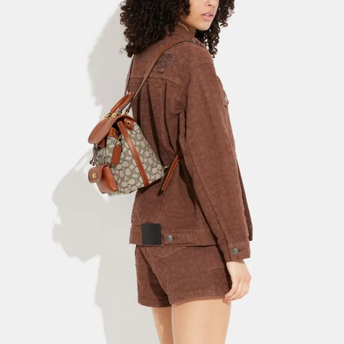 Women Backpacks Coach Riya Backpack 21 In Signature Textile Jacquard Brasscocoa Burnished Amb Women Backpacks Coach Riya Backpack 21 In Signature Textile Jacquard Brasscocoa Burnished Amb