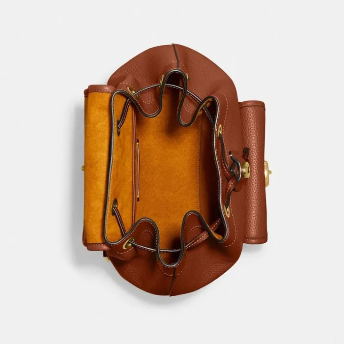 Women Backpacks Coach Riya Backpack In Colorblock Brass1941 Saddle Multi