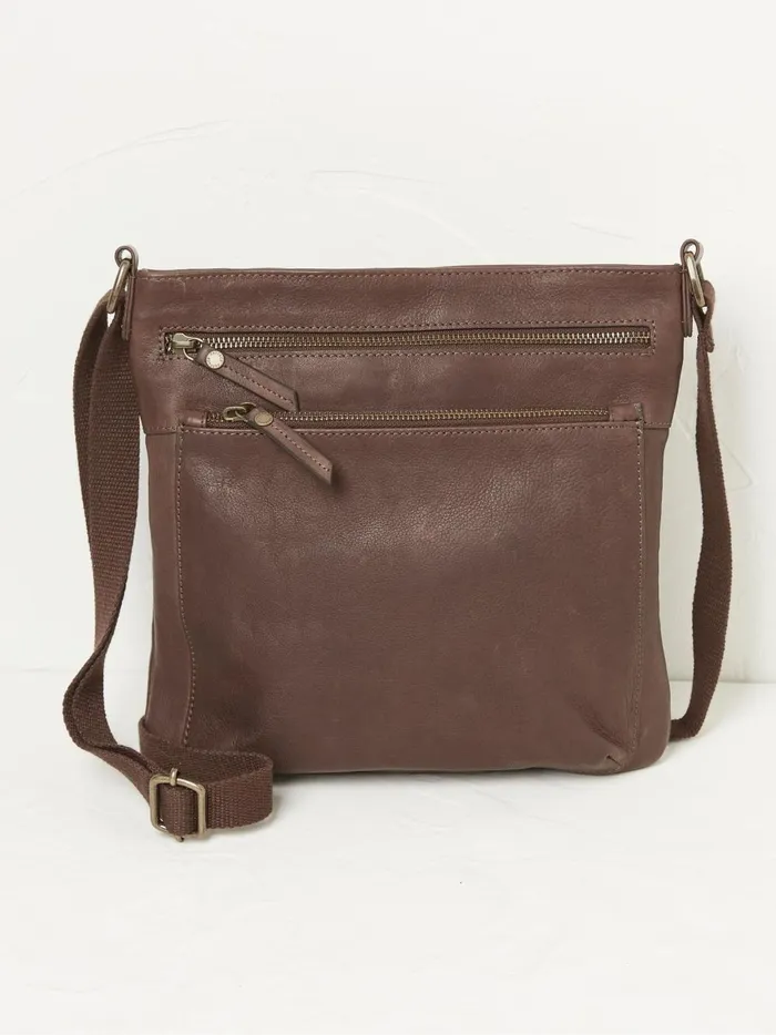 Women Bags and Purses Fat Face Allie Brown Crossbody Bag
