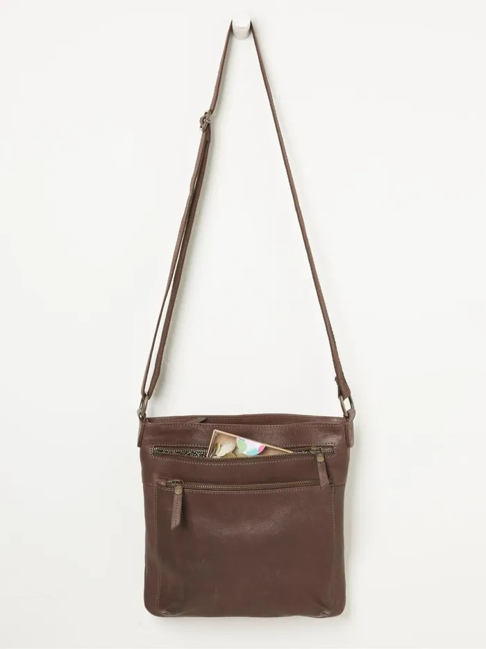 Women Bags and Purses Fat Face Allie Brown Crossbody Bag