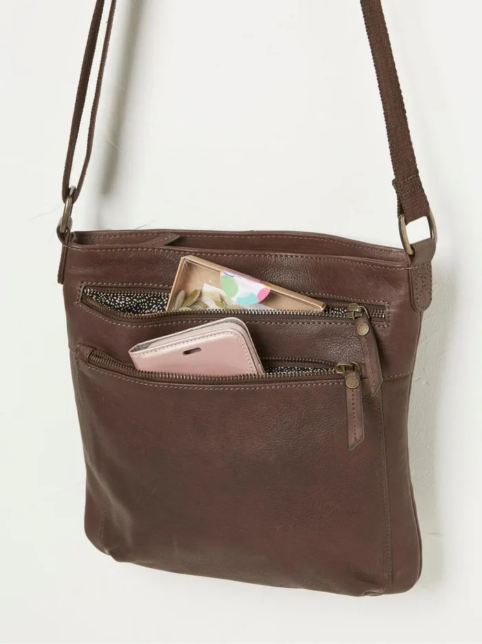 Women Bags and Purses Fat Face Allie Brown Crossbody Bag
