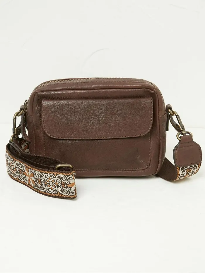 Women Bags and Purses Fat Face Brown The Oslo Camera CrossBody Bag