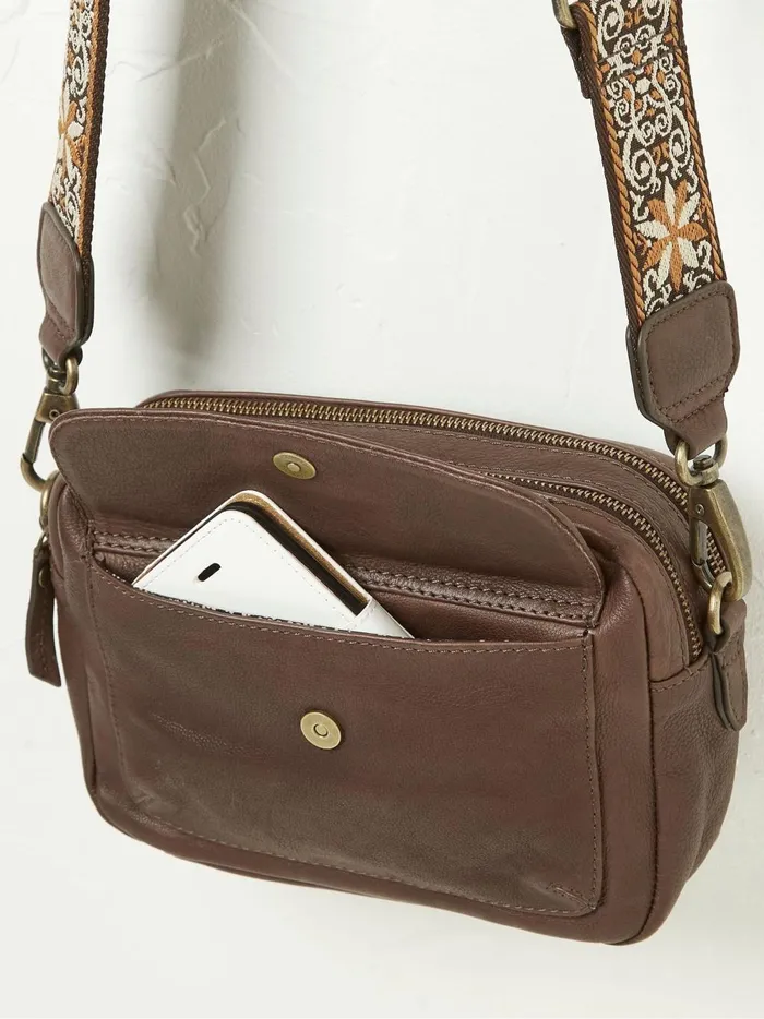 Women Bags and Purses Fat Face Brown The Oslo Camera CrossBody Bag