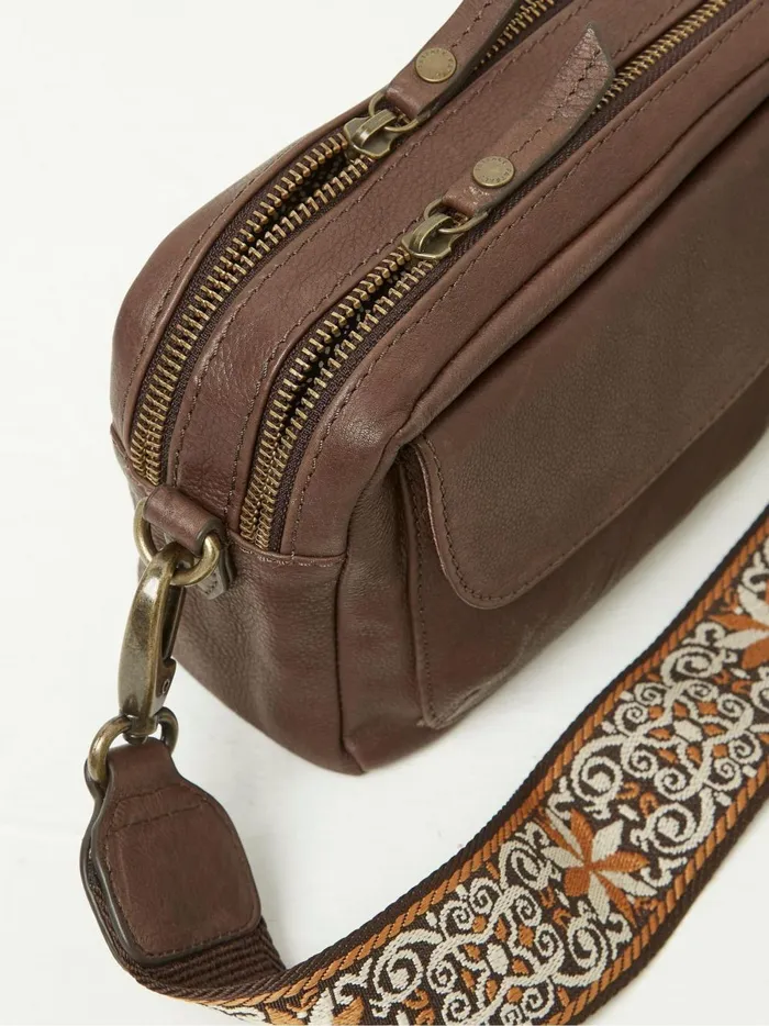 Women Bags and Purses Fat Face Brown The Oslo Camera CrossBody Bag