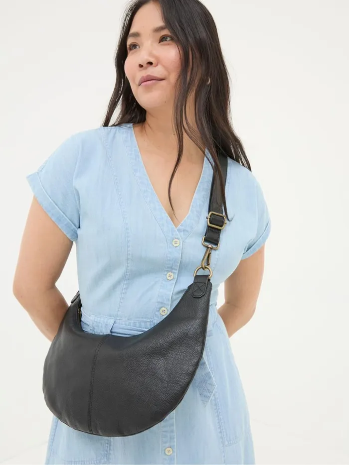 Women Bags and Purses Fat Face Harlow Black Sling Bag