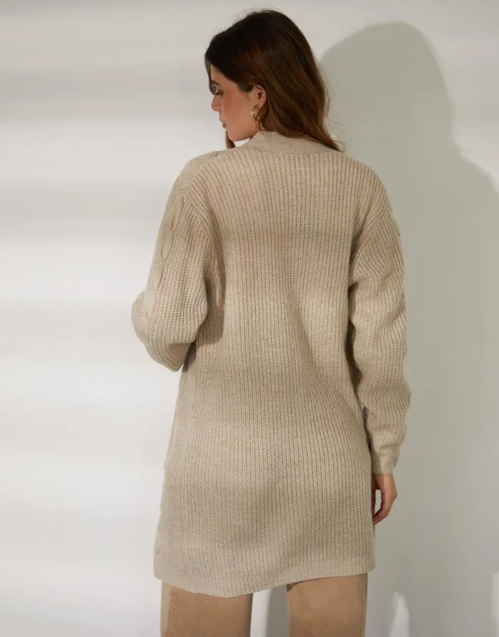 Women Beige Cable Knit Cardigan Threadbare Cardigans Women Beige Cable Knit Cardigan Threadbare Cardigans