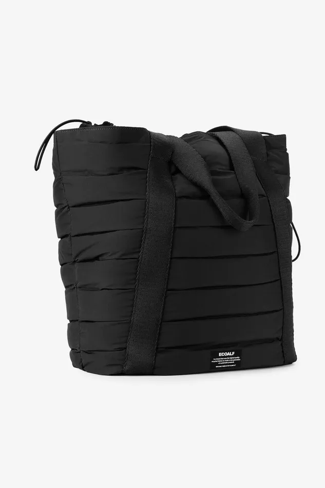 Women Black Pad Tote Bag Ecoalf Handbags