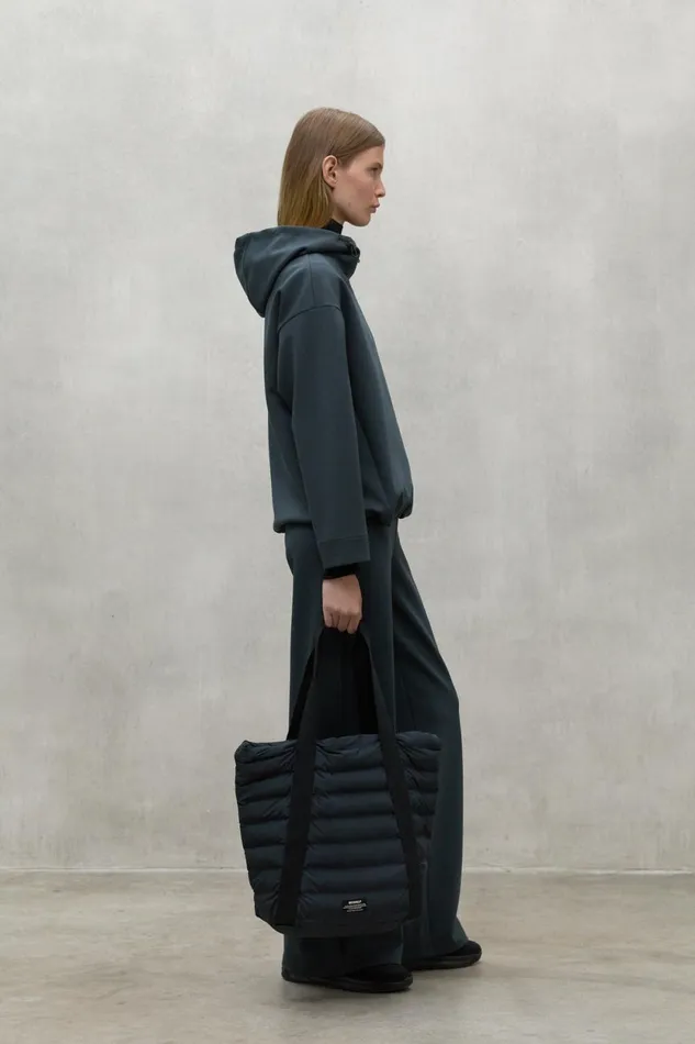 Women Black Pad Tote Bag Ecoalf Handbags