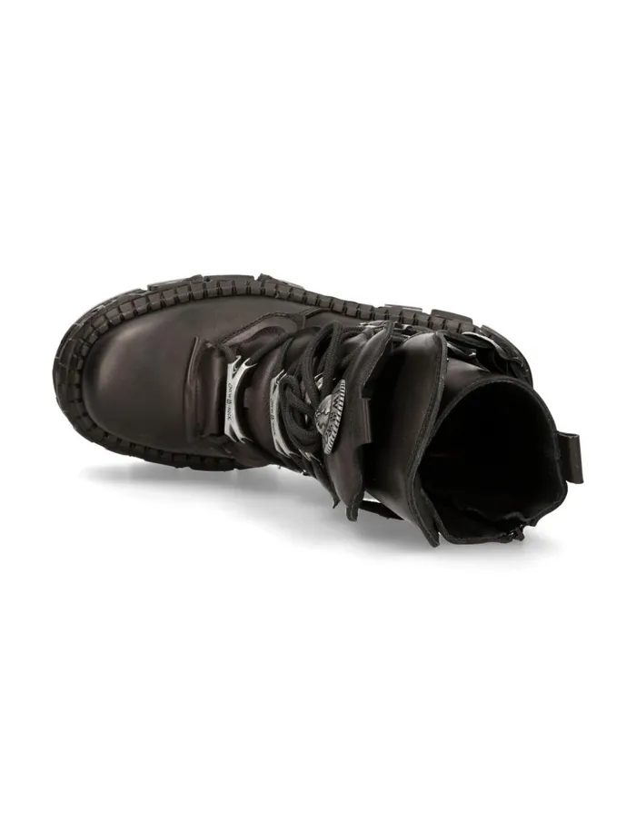 Women Boot Black Tank MWall130bS2 New Rock Platform Women Boot Black Tank MWall130bS2 New Rock Platform