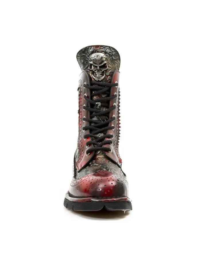 Women Boot Metallic MNewmili110S3 New Rock Military Women Boot Metallic MNewmili110S3 New Rock Military
