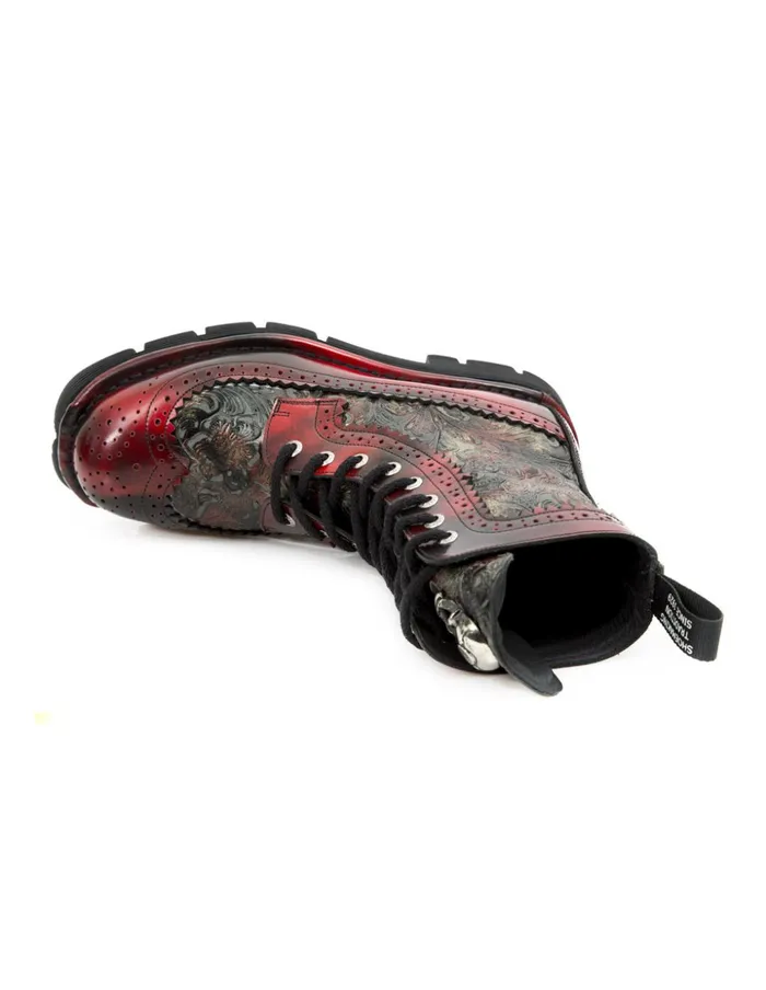Women Boot Metallic MNewmili110S3 New Rock Military Women Boot Metallic MNewmili110S3 New Rock Military