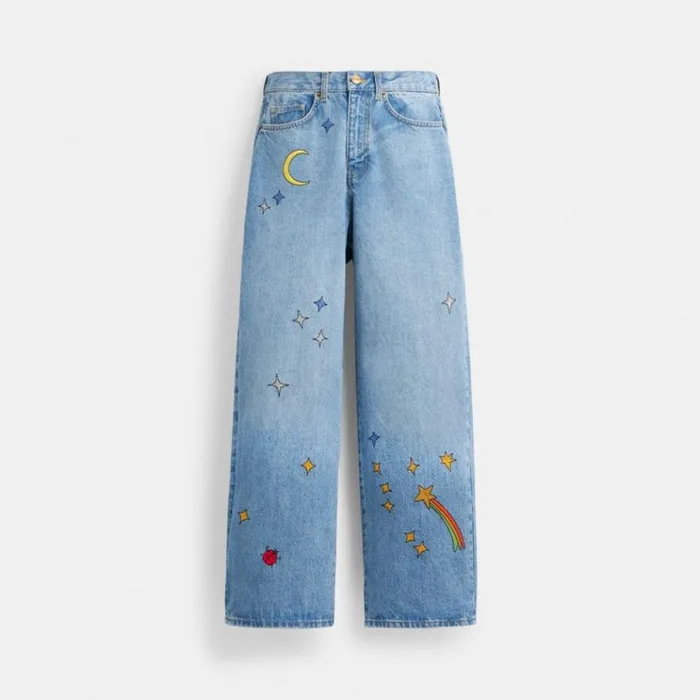 Women Bottoms Coach Coach X Observed By Us 90039s Fit Denim Jeans Blue Multi