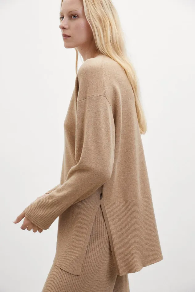 Women Brown Bergamota Knitted Jumper Ecoalf Knitwear