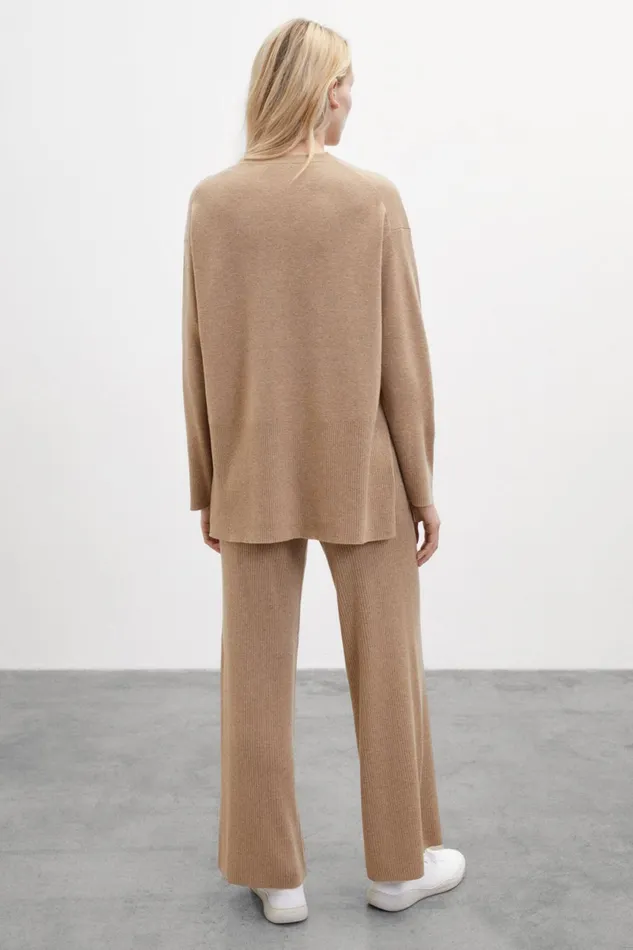 Women Brown Bergamota Knitted Jumper Ecoalf Knitwear