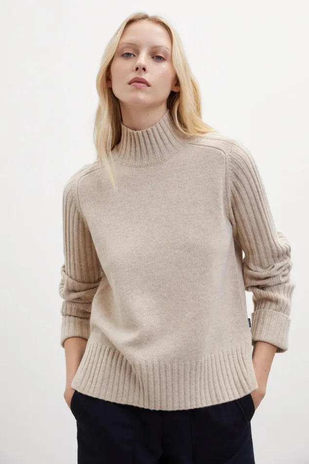 Women Brown Eucalipto Knitted Jumper Ecoalf Knitwear
