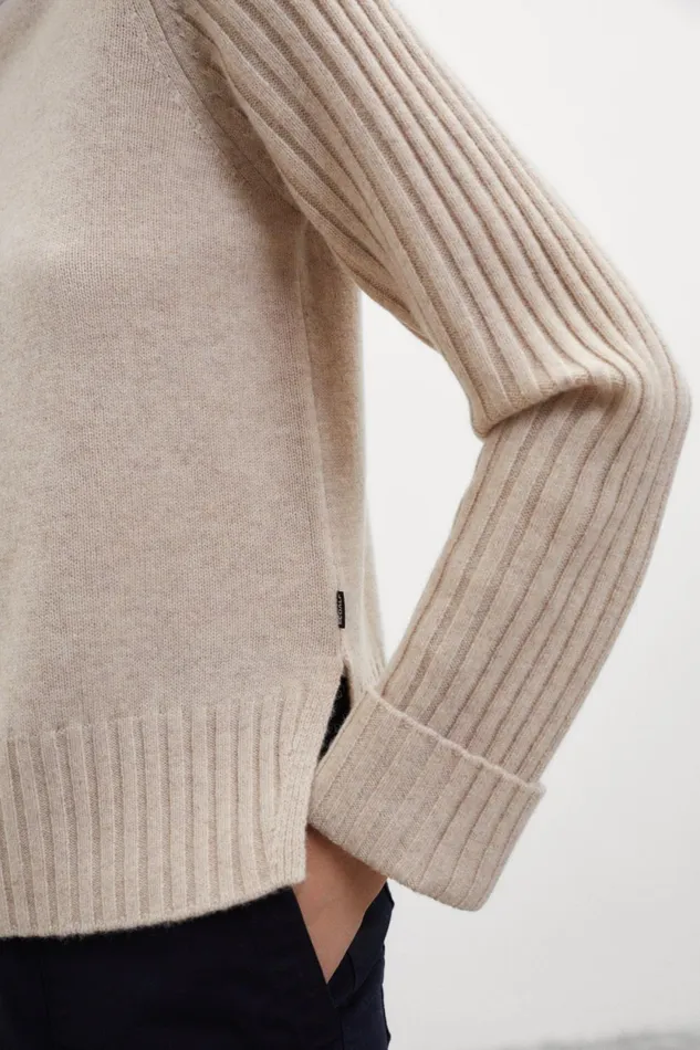 Women Brown Eucalipto Knitted Jumper Ecoalf Knitwear