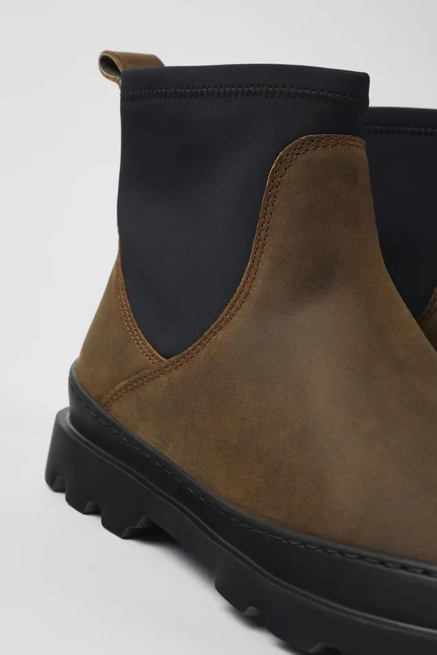 Women Brutus Brown Nubuck Ankle Boots Camper Ankle Boots