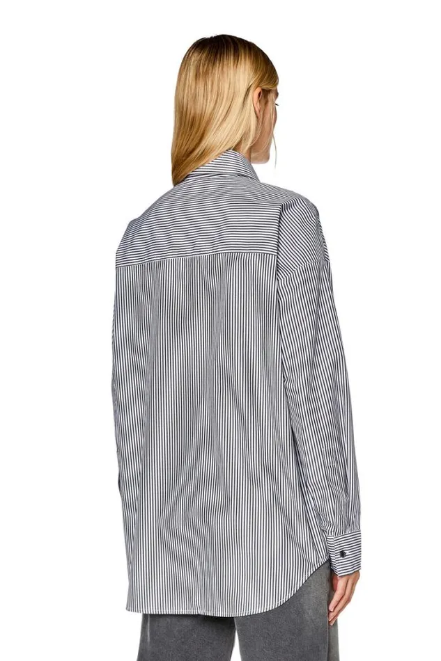 Women CDouStripe Blackwhite Diesel Shirts