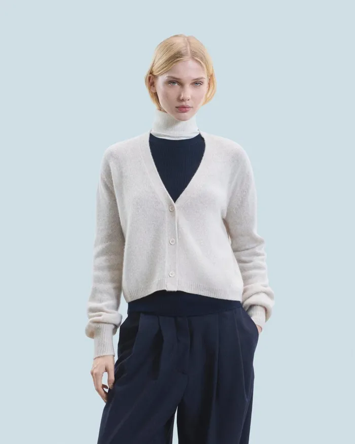 Women Cashmere Cardigans From Future Cardigan Sweater Beige Moulin
