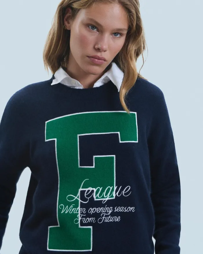 Women Cashmere Sweaters From Future Crewneck Sweater F Navy