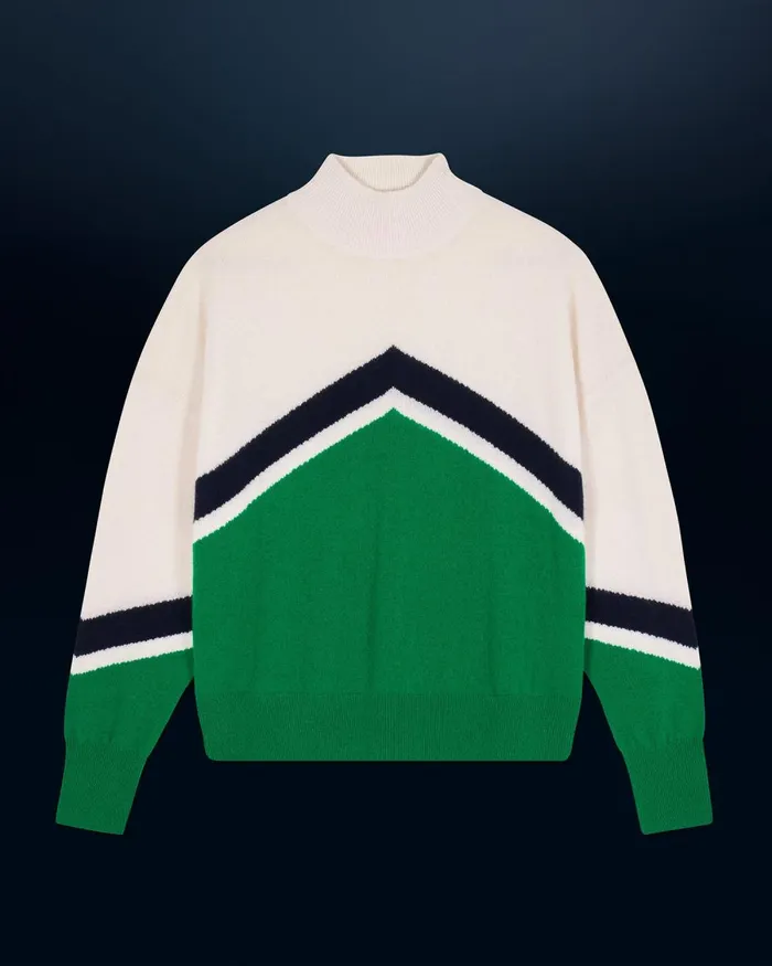 Women Cashmere Sweaters From Future Mock Neck Sweater Mountain Green