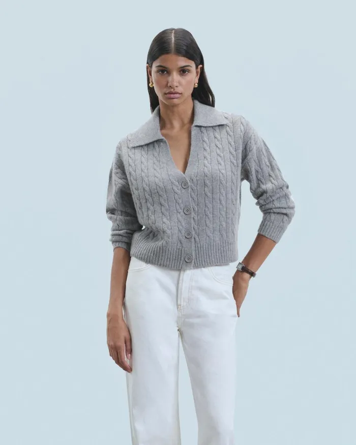 Women Cashmere Sweaters From Future Ribbed Cardigan Sweater Dark Heather Gray Women Cashmere Sweaters From Future Ribbed Cardigan Sweater Dark Heather Gray