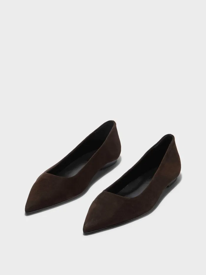 Women Cassy Kid Suede Ballet Flats Aeyde Flats