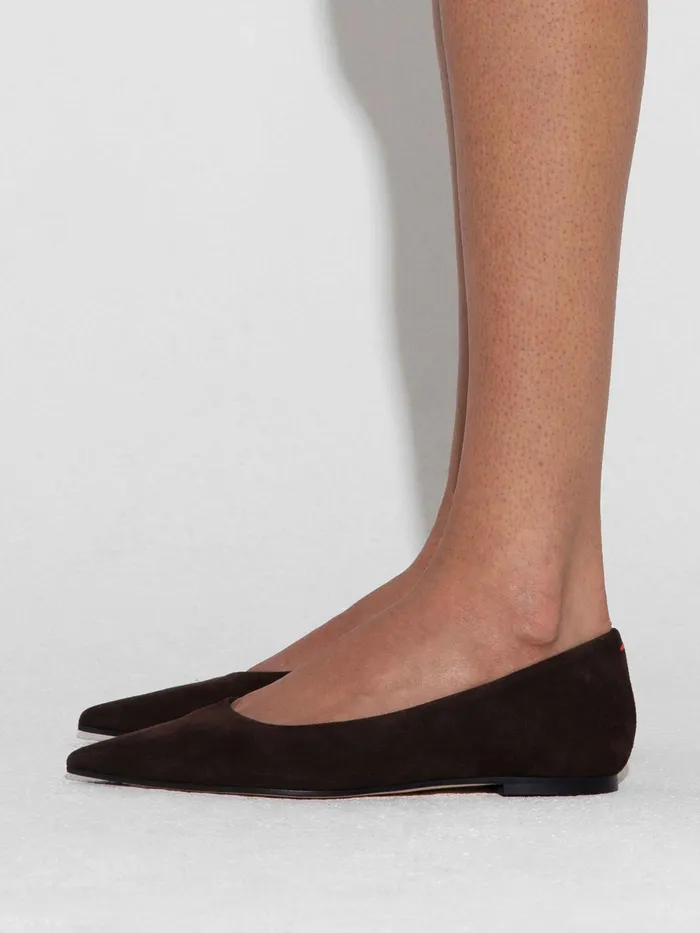 Women Cassy Kid Suede Ballet Flats Aeyde Flats