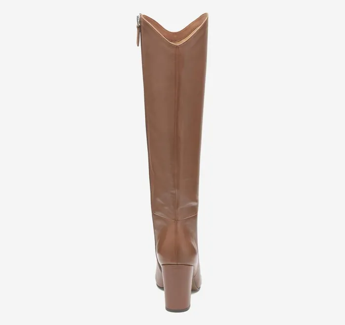 Women Charlotte KneeHigh Boot Cognac Italian Nappa JohnstonandMurphy Heels and Platform Wedges Women Charlotte KneeHigh Boot Cognac Italian Nappa JohnstonandMurphy Heels and Platform Wedges