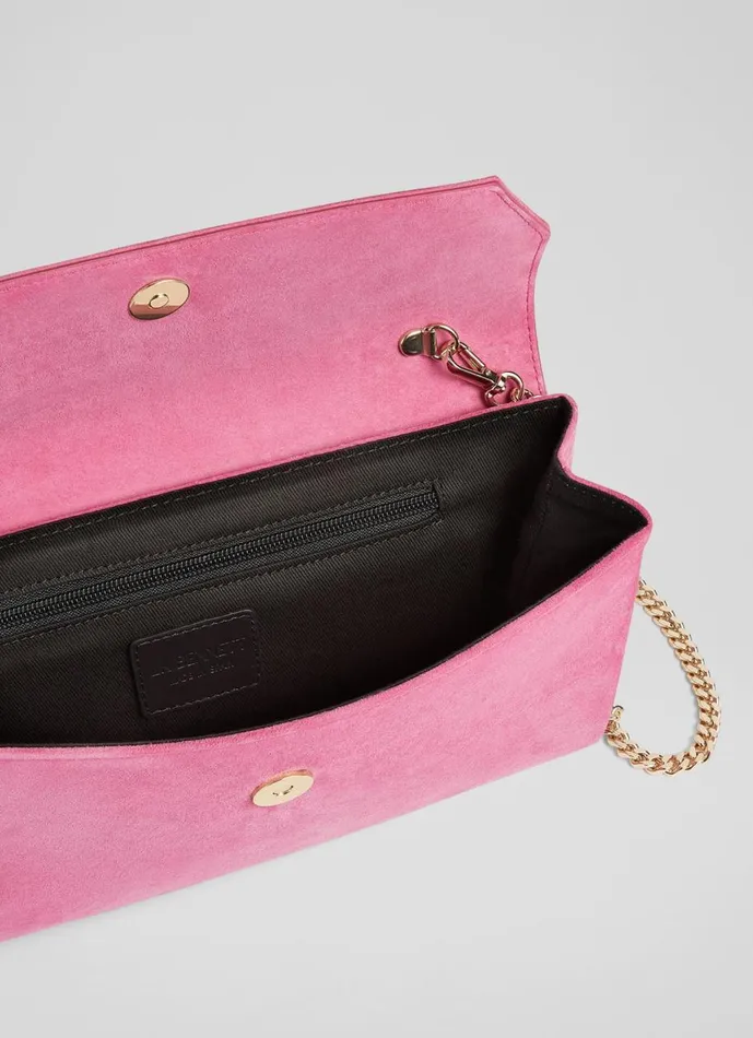 Women Clutch Bags LKBennett Dora Pink Suede Envelope Clutch Women Clutch Bags LKBennett Dora Pink Suede Envelope Clutch