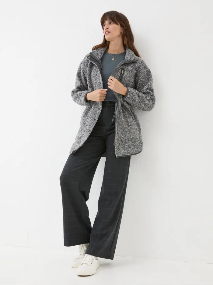 Women Coats and Jackets Fat Face Hadley Grey Fleece Jacket