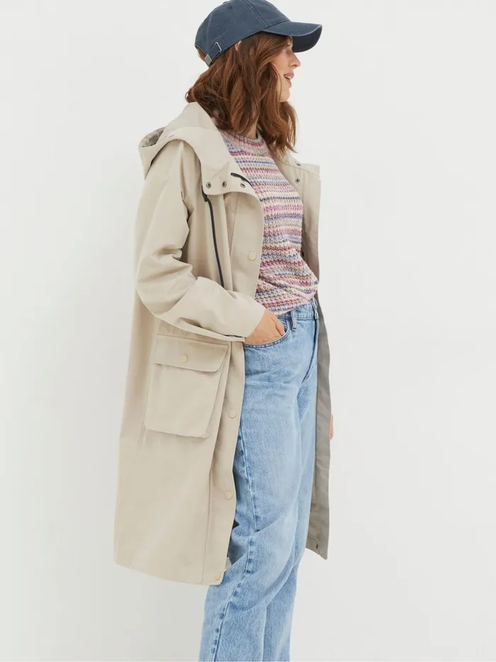 Women Coats and Jackets Fat Face Natural Waterproof Coat