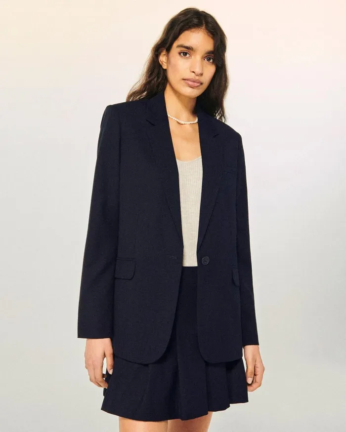 Women Coats and Jackets From Future Blazer Jacket Navy