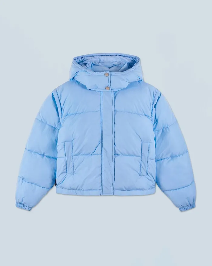 Women Coats and Jackets From Future Outerwear Craquele Down Jacket Baby Blue