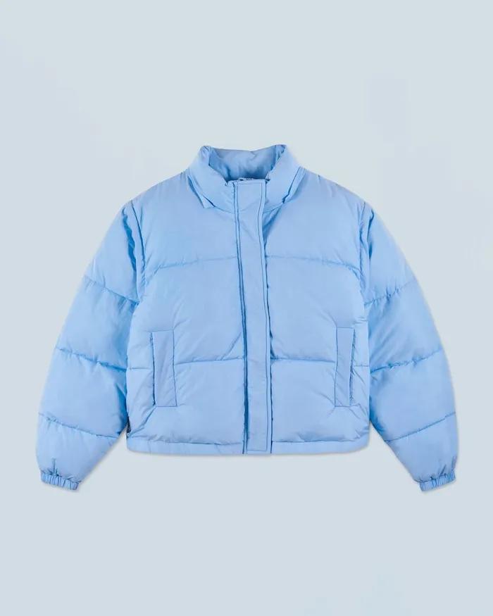 Women Coats and Jackets From Future Outerwear Craquele Down Jacket Baby Blue