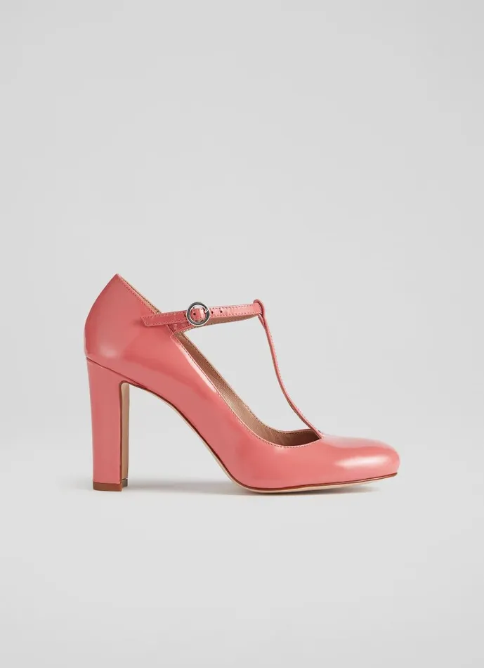 Women Court Shoes LKBennett Annalise Coral Patent Leather TBar Mary Jane Shoes Coral Women Court Shoes LKBennett Annalise Coral Patent Leather TBar Mary Jane Shoes Coral