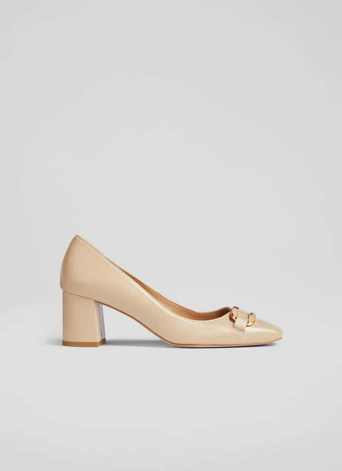 Women Court Shoes LKBennett Carpella Sand Leather Court Shoes Sand