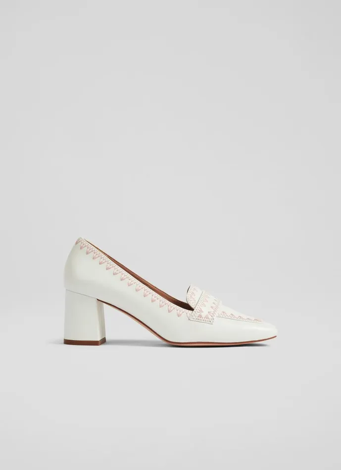 Women Court Shoes LKBennett Holden OffWhite Leather StitchDetail Courts Off White Women Court Shoes LKBennett Holden OffWhite Leather StitchDetail Courts Off White