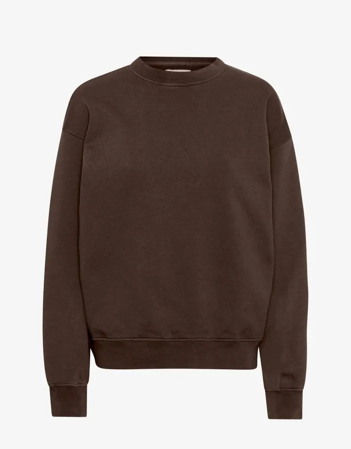 Women Crewneck Sweatshirts Colorful Standard Organic Oversized Crew Coffee Brown Women Crewneck Sweatshirts Colorful Standard Organic Oversized Crew Coffee Brown