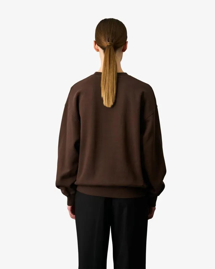 Women Crewneck Sweatshirts Colorful Standard Organic Oversized Crew Coffee Brown