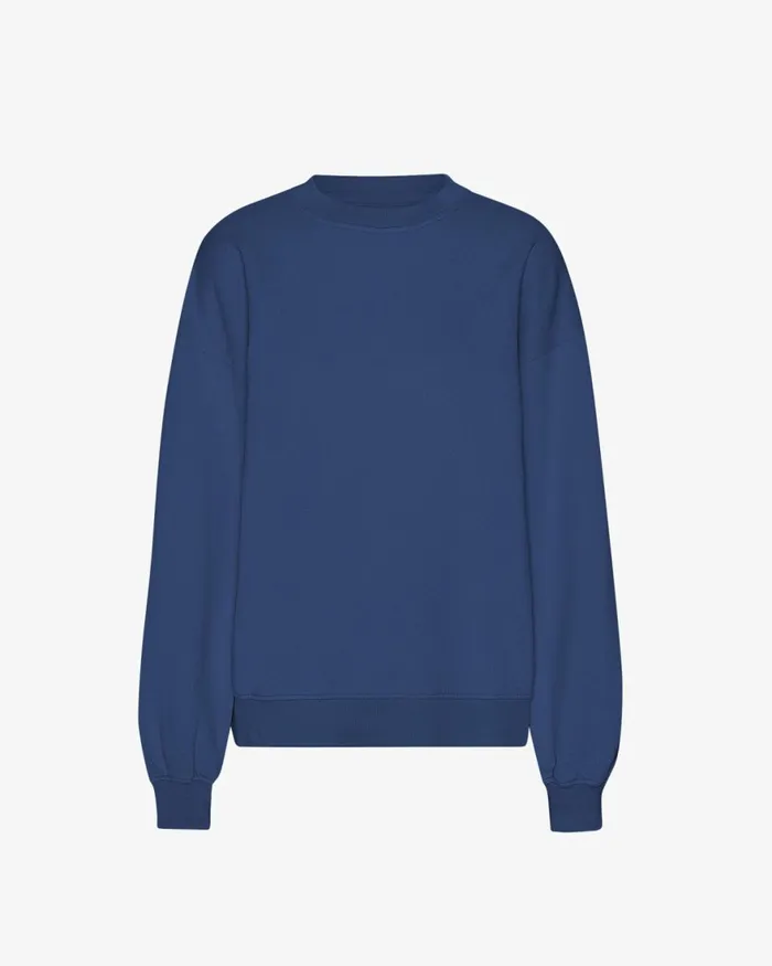 Women Crewneck Sweatshirts Colorful Standard Organic Oversized Crew Marine Blue Women Crewneck Sweatshirts Colorful Standard Organic Oversized Crew Marine Blue
