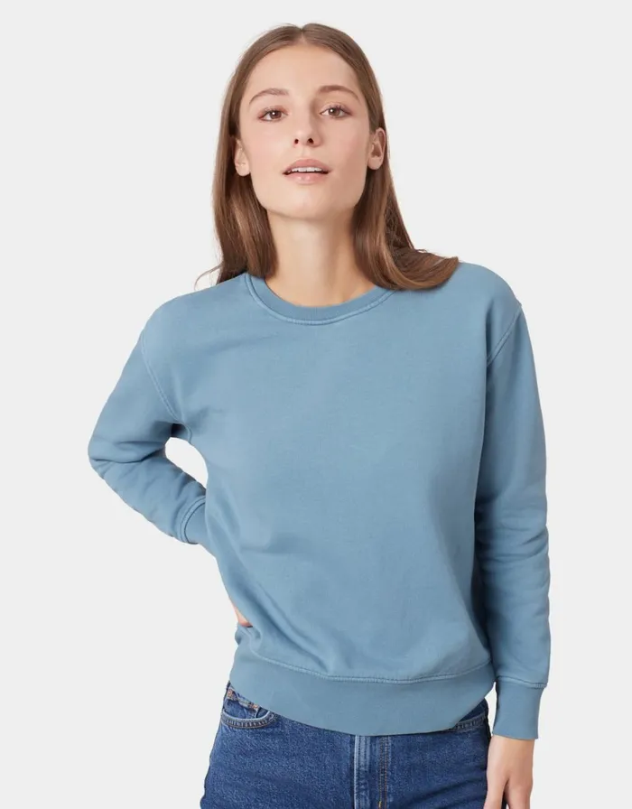 Women Crewneck Sweatshirts Colorful Standard Women Classic Organic Crew Heather Grey