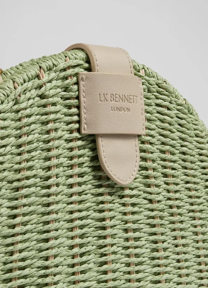 Women CrossBody Bags LKBennett Lorena Green Wicker Shoulder Bag Women CrossBody Bags LKBennett Lorena Green Wicker Shoulder Bag