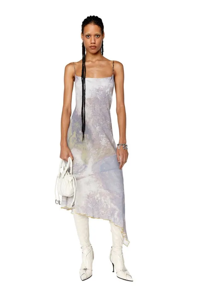 Women DMintCmf Grey Diesel Dresses And Jumpsuits