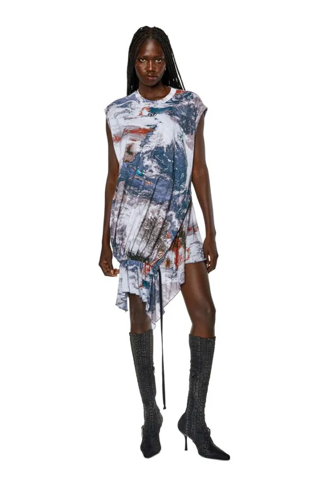 Women DRollettyNwL1 Bluewhite Diesel Dresses And Jumpsuits