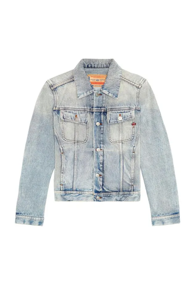 Women DeBonny Light Blue Diesel Outerwear And Jackets Women DeBonny Light Blue Diesel Outerwear And Jackets